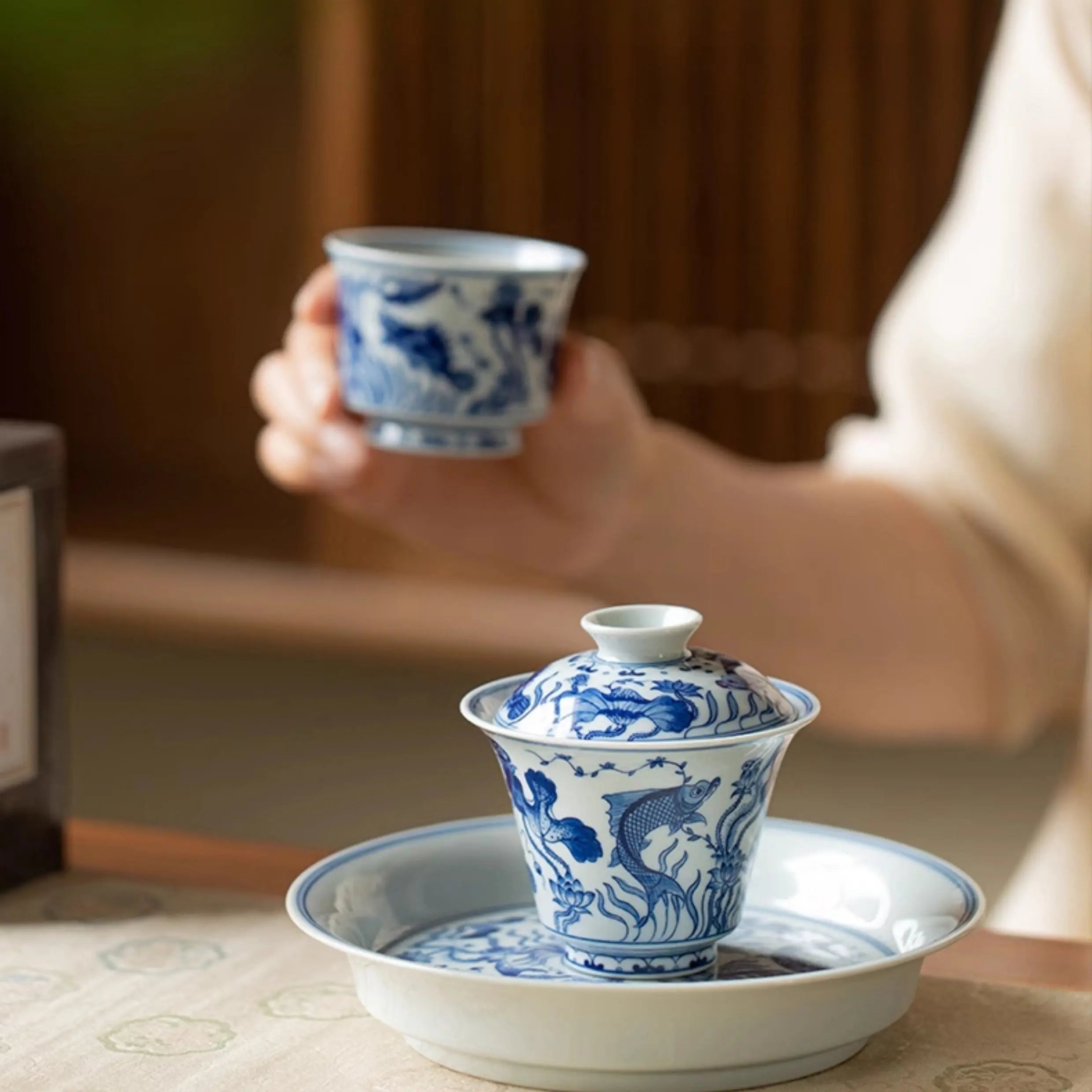 Yu Zao Wen - Jing De Zhen Porcelain Gaiwan zycschina