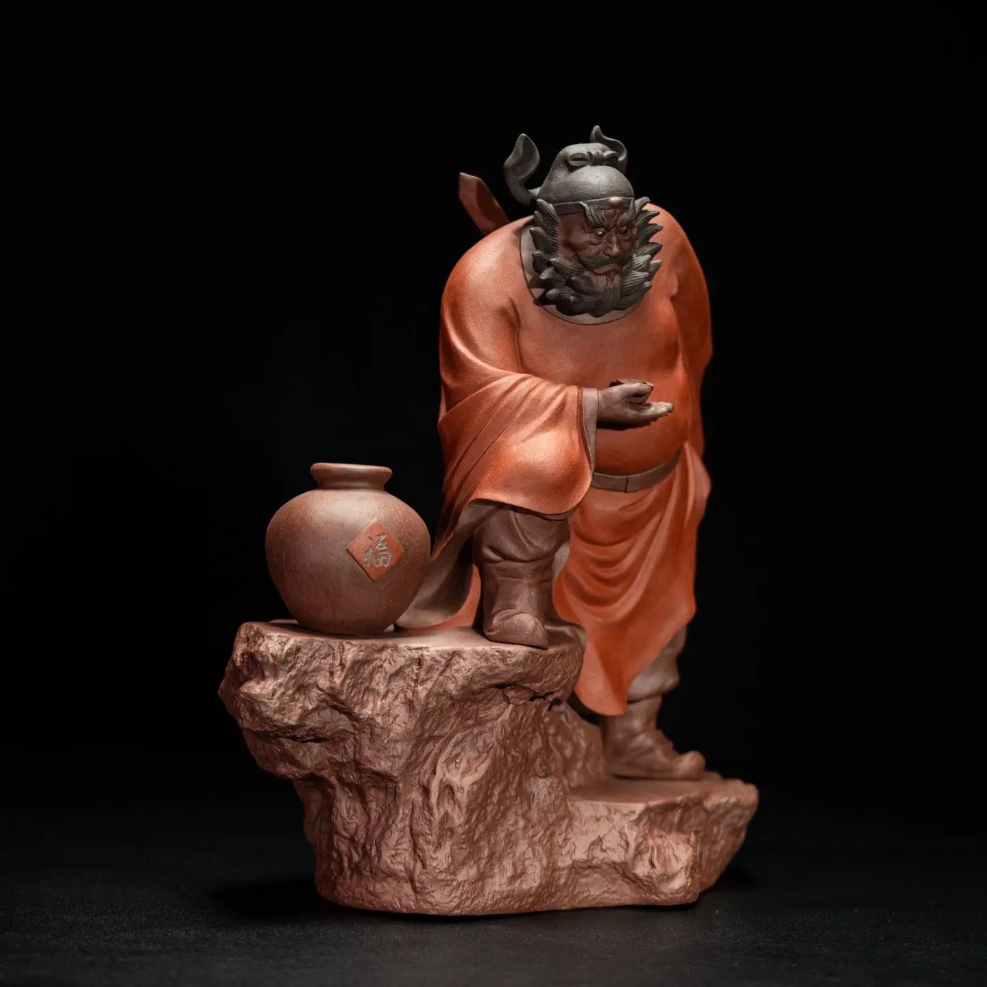 Zhong Kui Zui Jiu - Zisha Sculpture 江苏宜兴