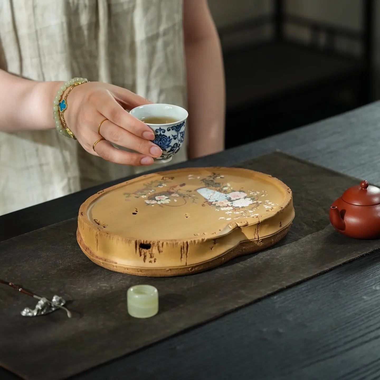 Zhu Bao Ping An - Dry Bubble Tray 江苏宜兴