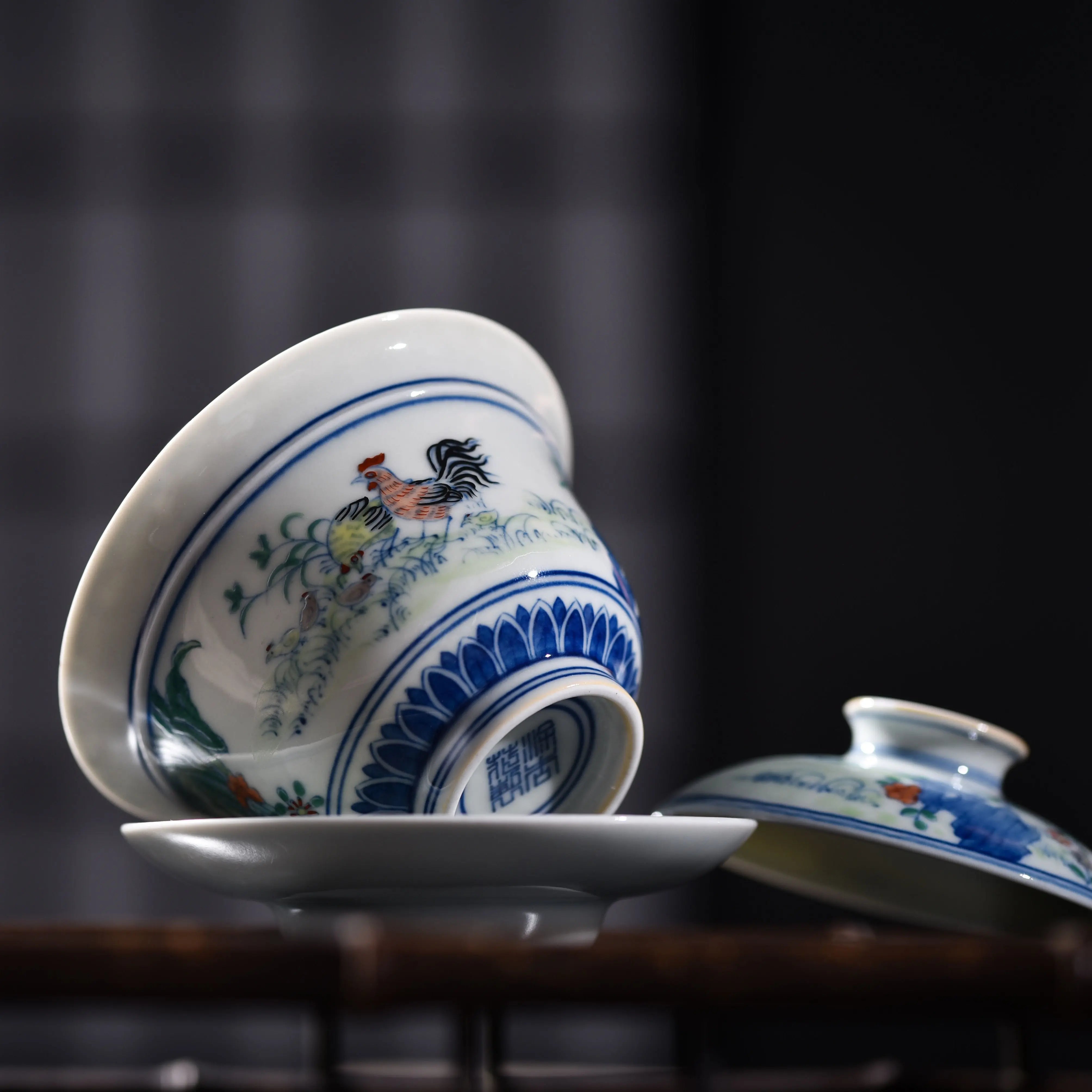 Zi Mu Ji Tu - Jing De Zhen Porcelain Gaiwan zycschina