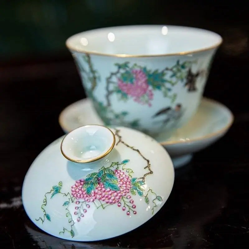 Zi Teng Hua 110cc - Jing De Zhen Porcelain Gaiwan zycschina