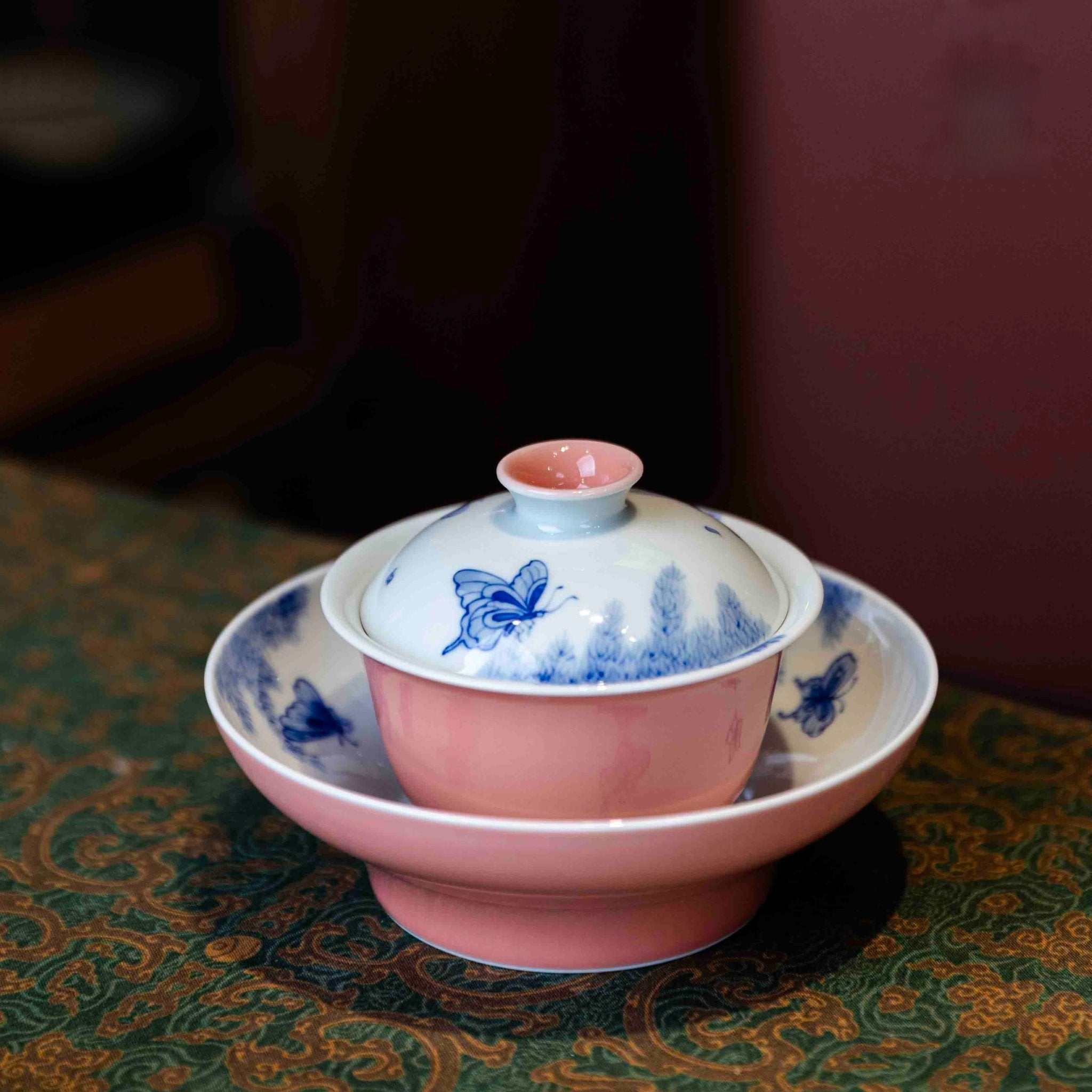 Die Lian Hua 120cc - Jing De Zhen Porcelain Gaiwan - zycs_China