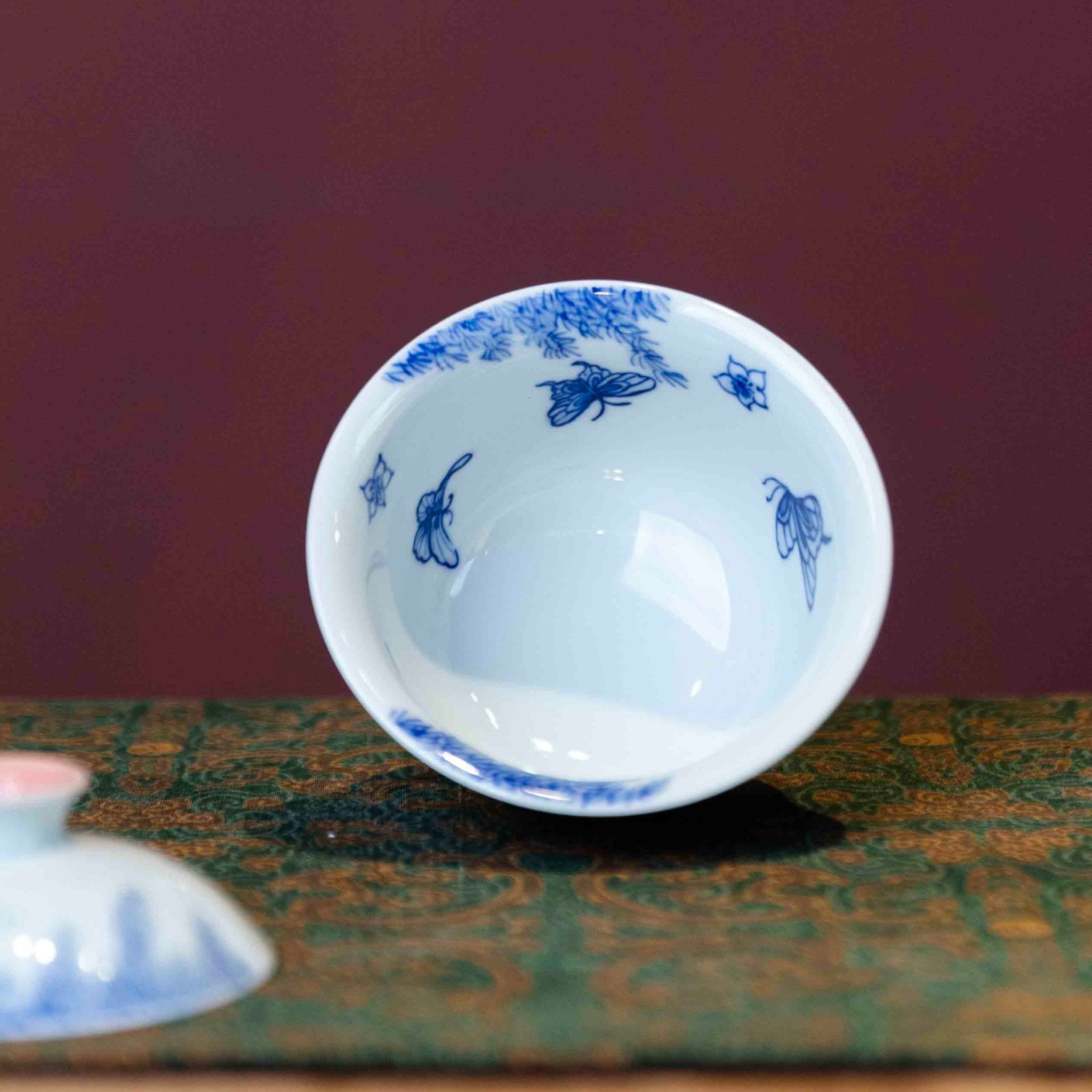 Die Lian Hua 120cc - Jing De Zhen Porcelain Gaiwan - zycs_China