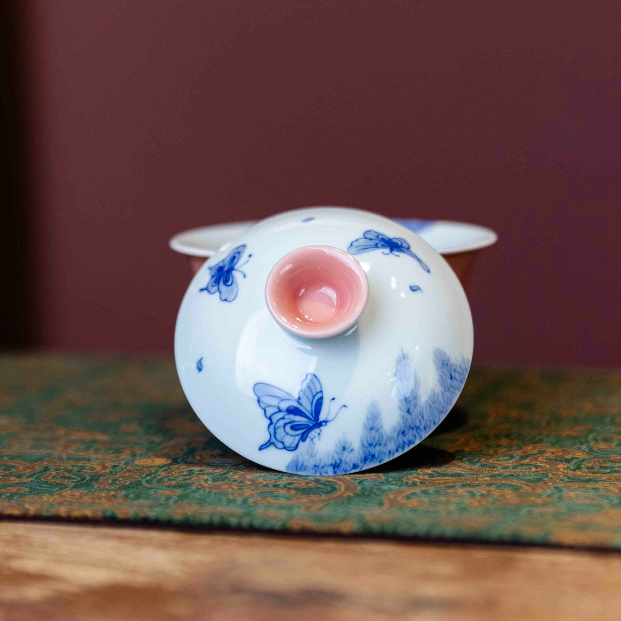 Die Lian Hua 120cc - Jing De Zhen Porcelain Gaiwan - zycs_China