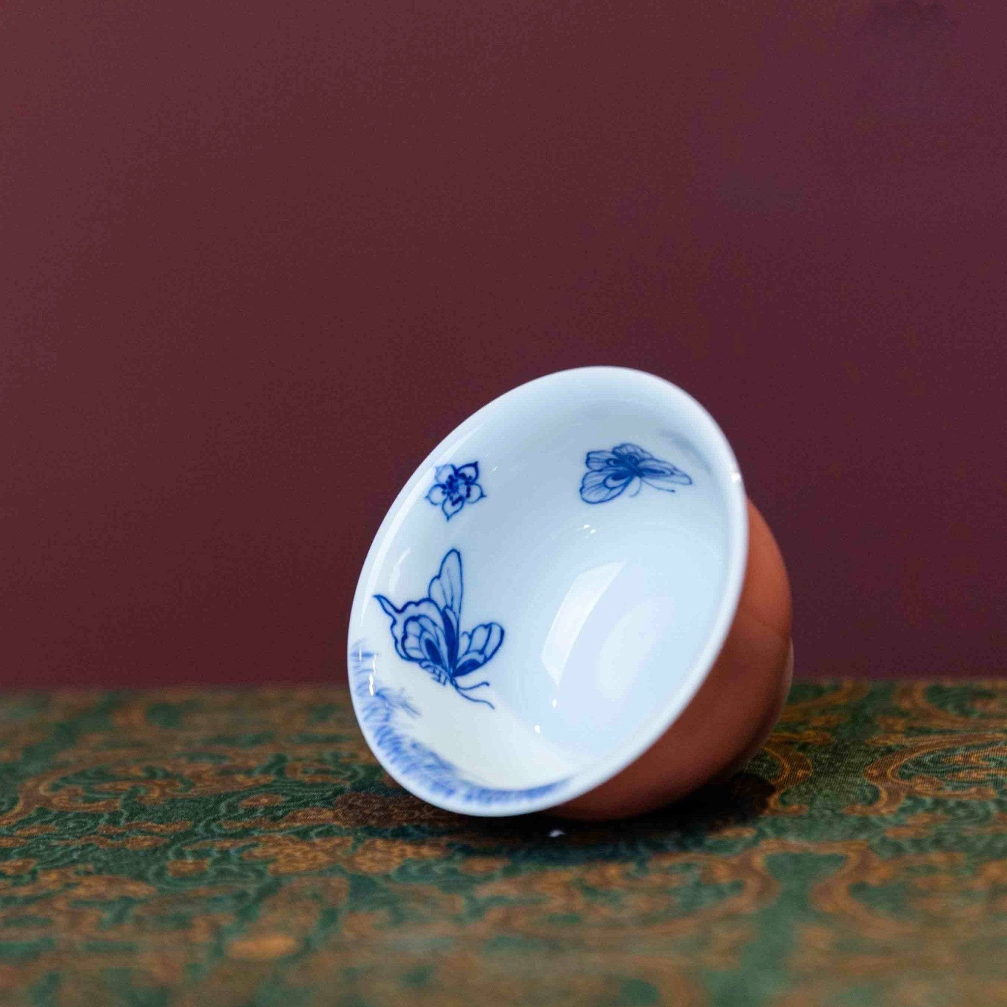 Die Lian Hua 120cc - Jing De Zhen Porcelain Gaiwan - zycs_China