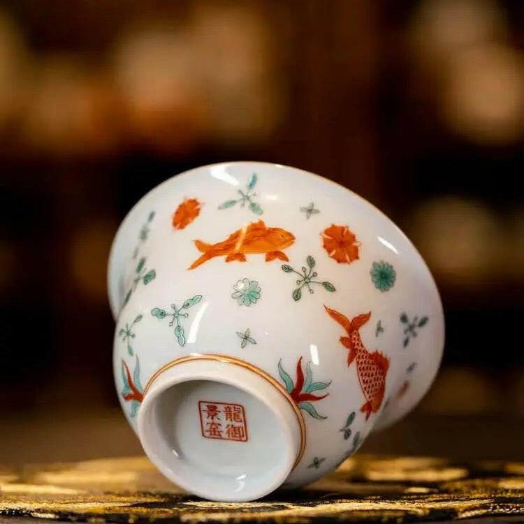 Fan Hong Yu Zao - Jing De Zhen Porcelain Gaiwan - zycs_China - tea - teapot
