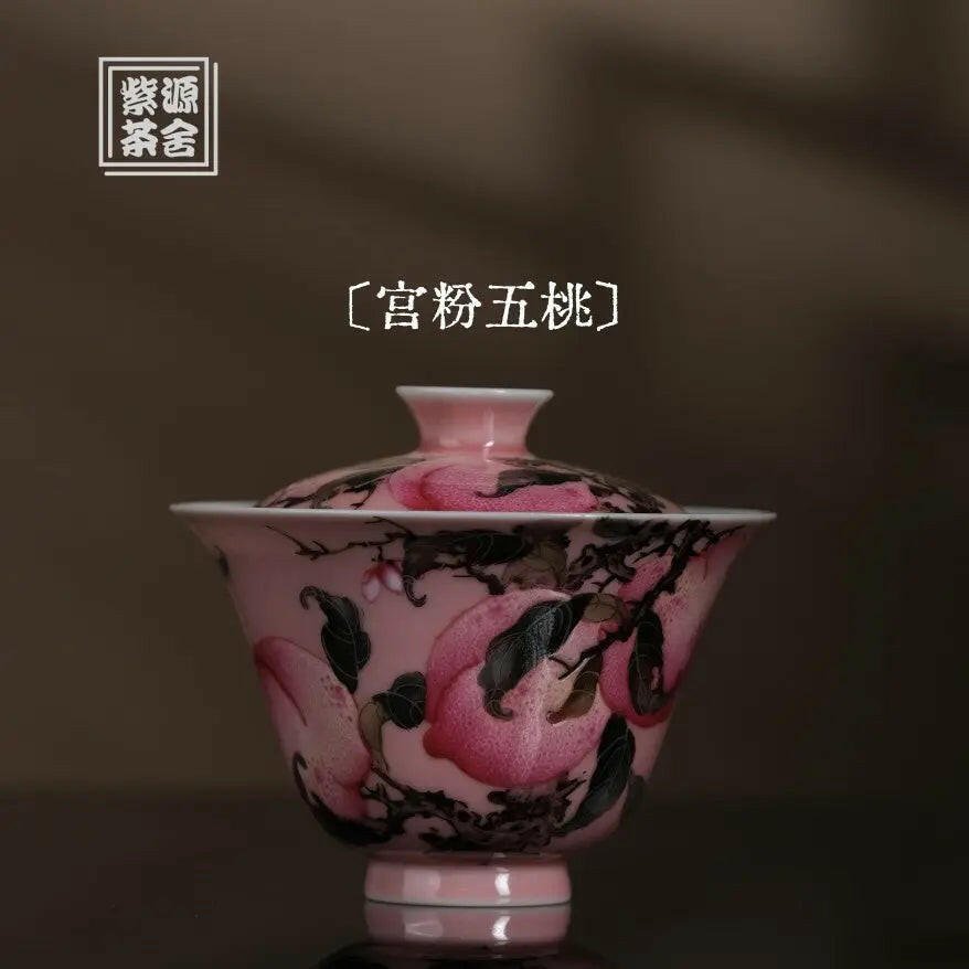 Gong Fen Wu Tao - Jing De Zhen Porcelain Gaiwan - zycs_China - tea - teapot