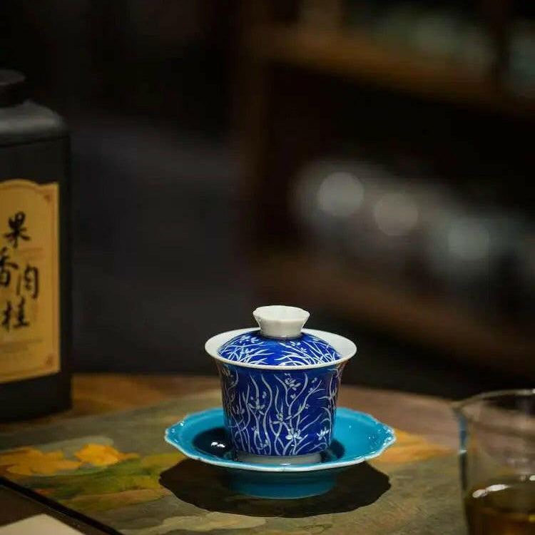 Hai Cao - Jing De Zhen Porcelain Gaiwan - zycs_China - tea - teapot