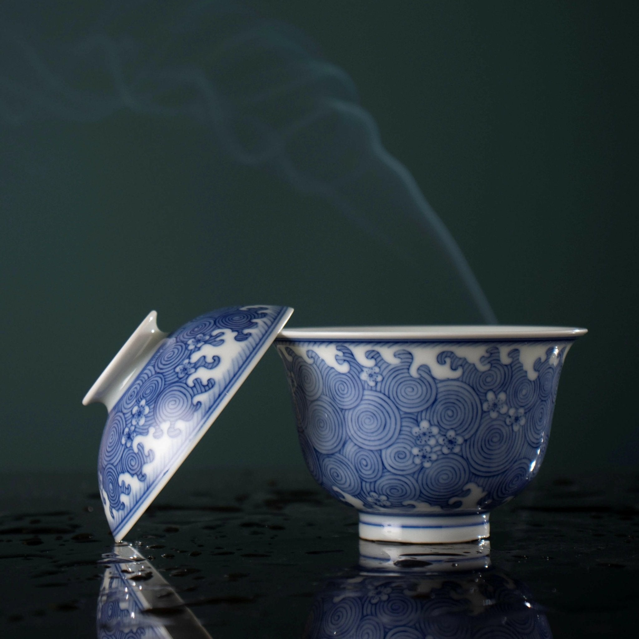 Hai Shui Mei Hua - Jing De Zhen Porcelain Gaiwan - zycs_China - tea - teapot