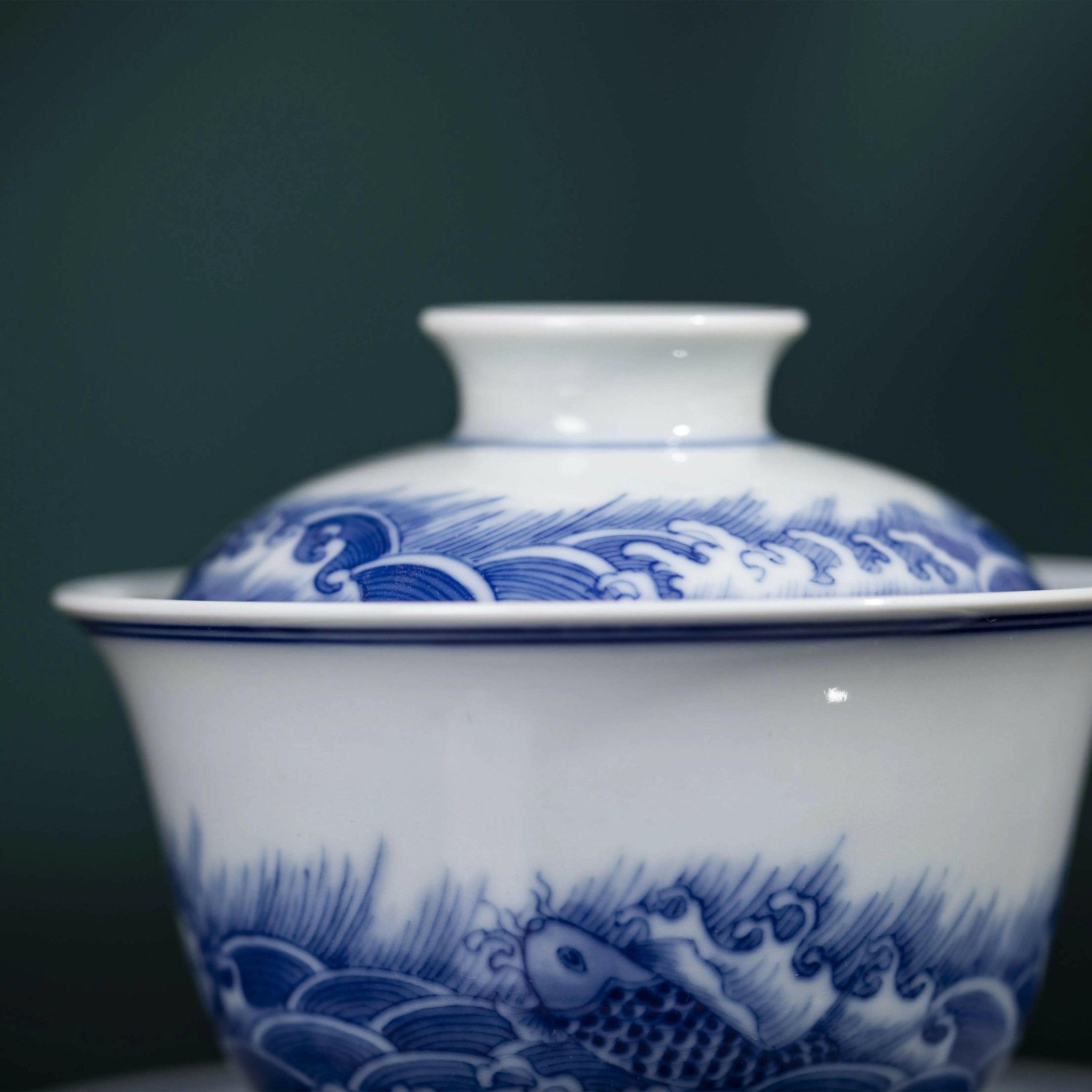 Hai Shui Yu Wen - Jing De Zhen Porcelain Gaiwan - zycs_China - tea - teapot