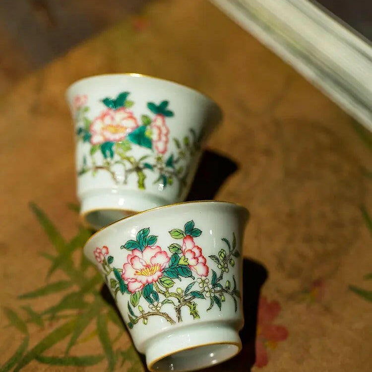 Hai Tang Hua - Jing De Zhen Porcelain Teacup - zycs_China - tea - teapot