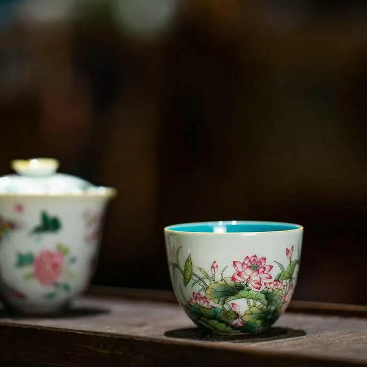 He Hua - Jing De Zhen Porcelain Teacup - zycs_China - tea - teapot