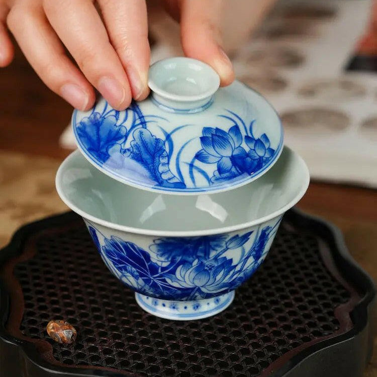 He Huang - Jing De Zhen Handmade Gai Wan - zycs_China - tea - teapot