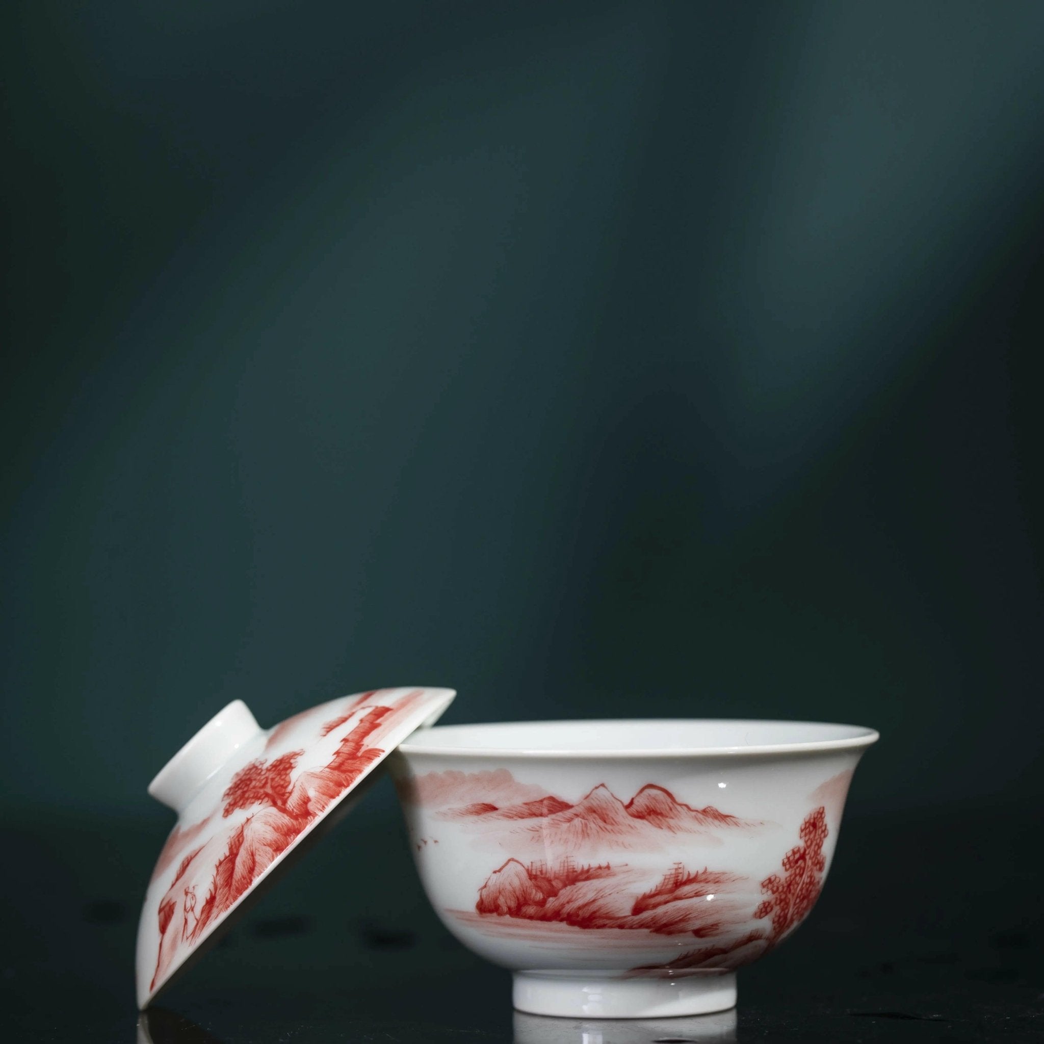 Hong Liao Shan Shui - Jing De Zhen Porcelain Gaiwan - zycs_China - tea - teapot