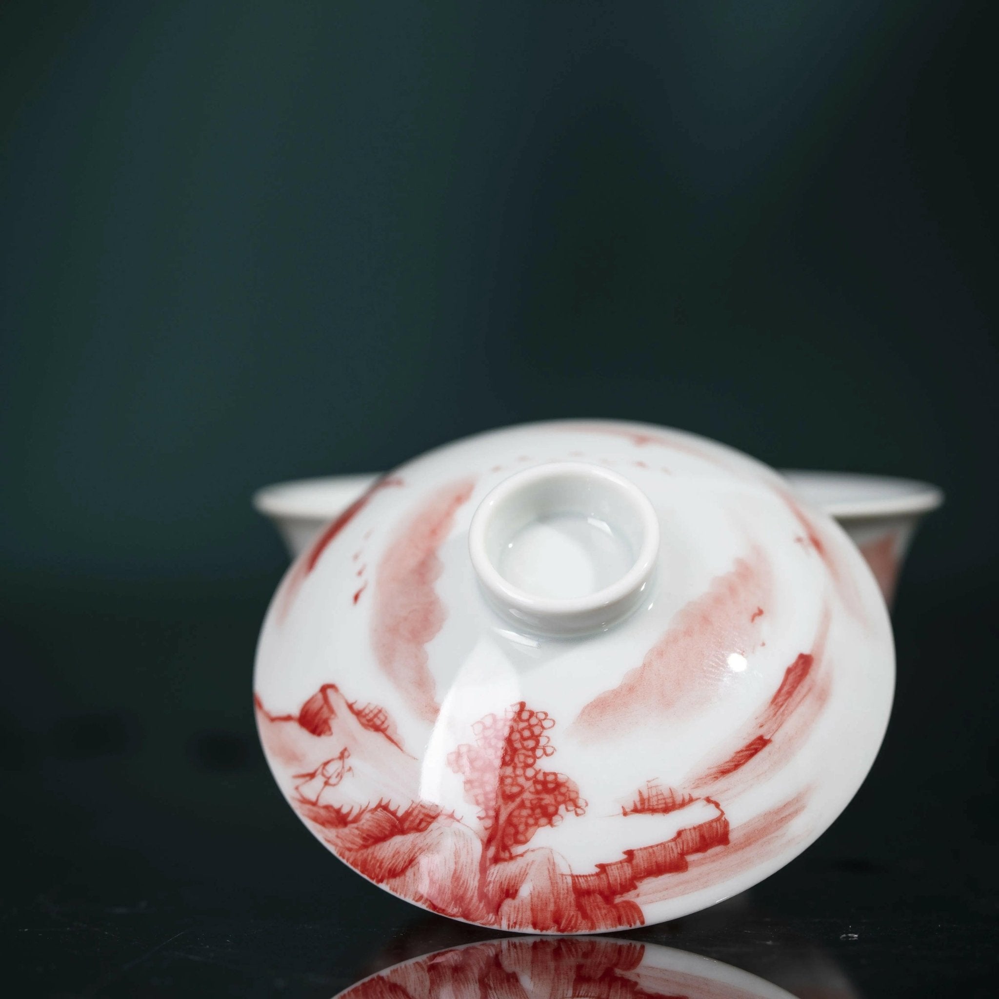 Hong Liao Shan Shui - Jing De Zhen Porcelain Gaiwan - zycs_China - tea - teapot