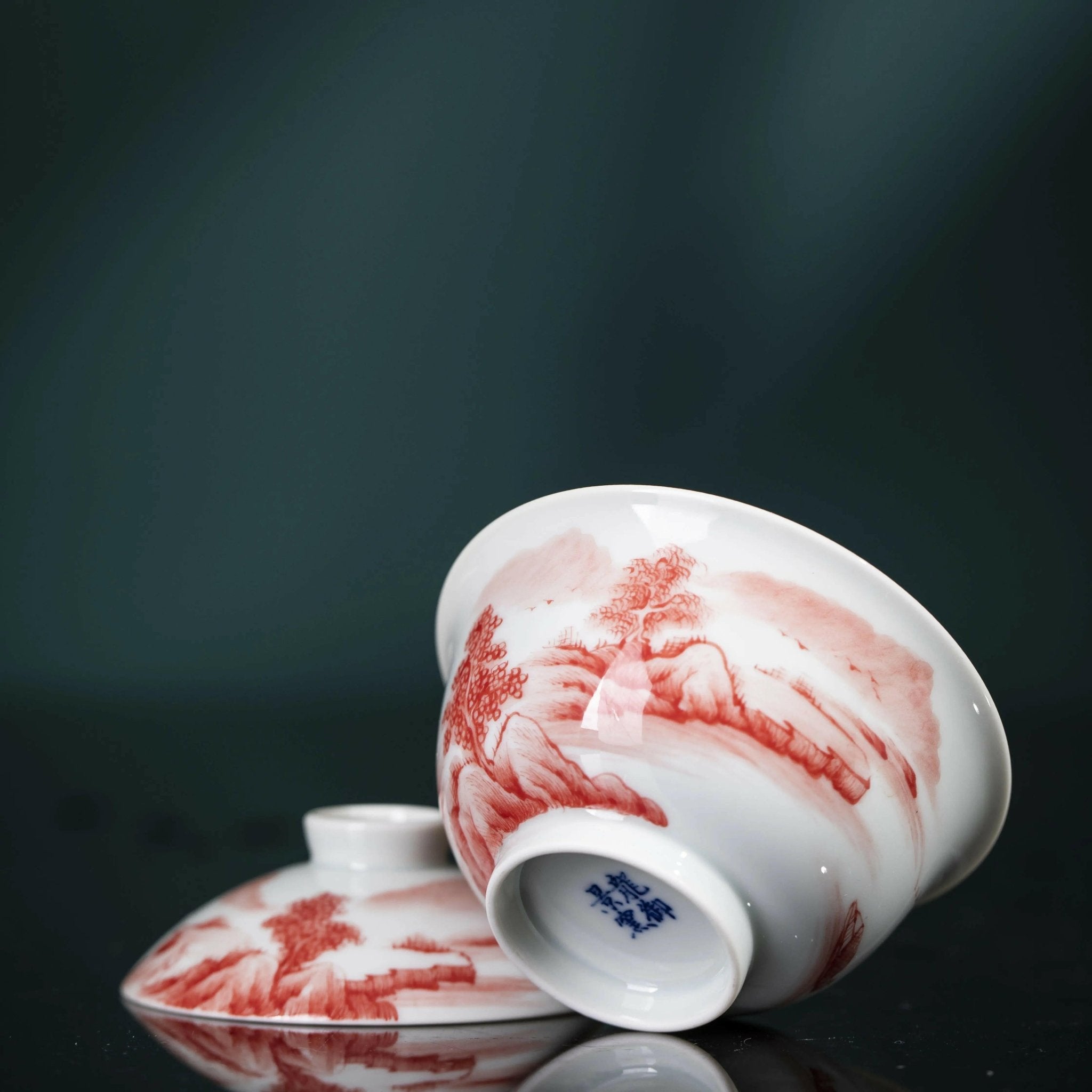 Hong Liao Shan Shui - Jing De Zhen Porcelain Gaiwan - zycs_China - tea - teapot