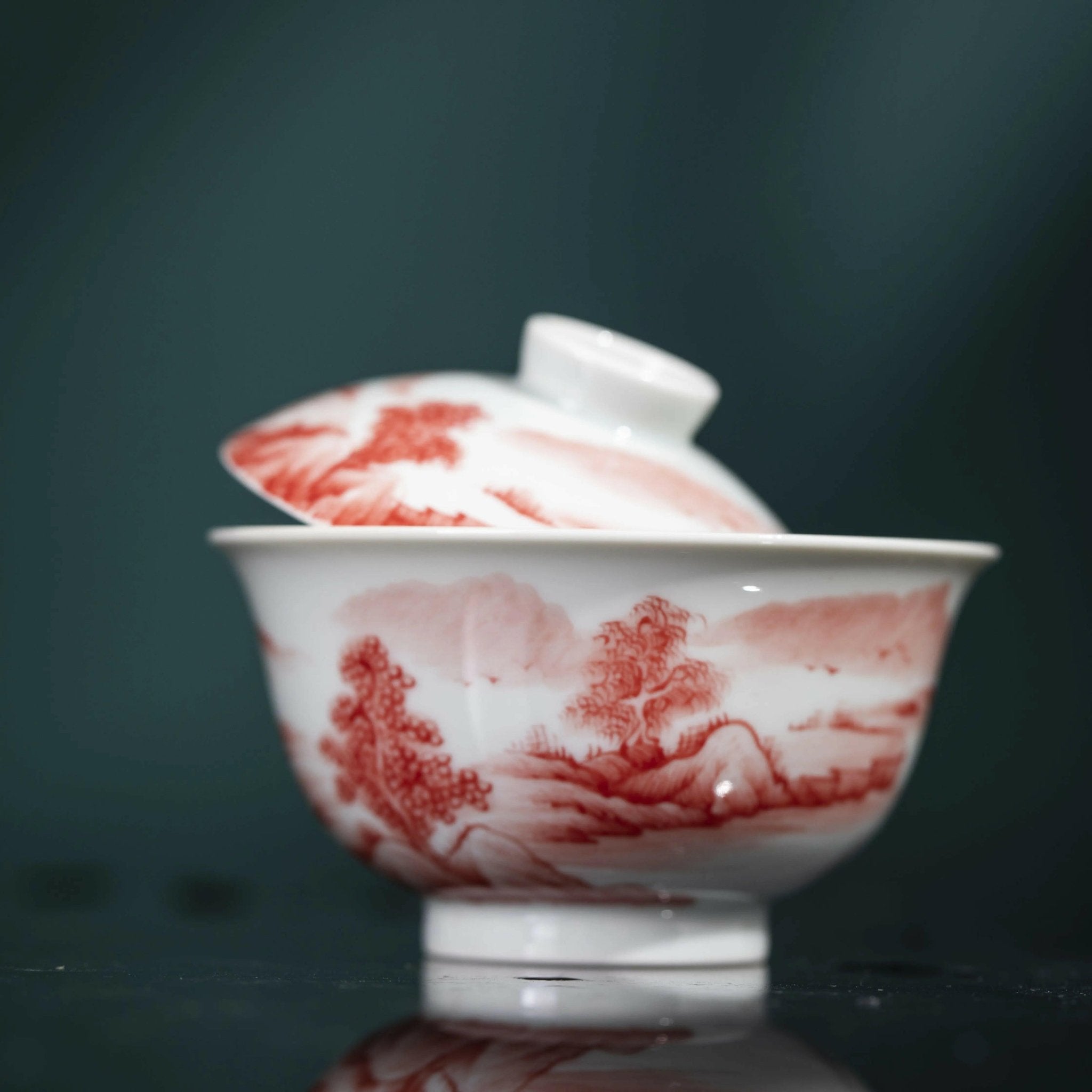 Hong Liao Shan Shui - Jing De Zhen Porcelain Gaiwan - zycs_China - tea - teapot