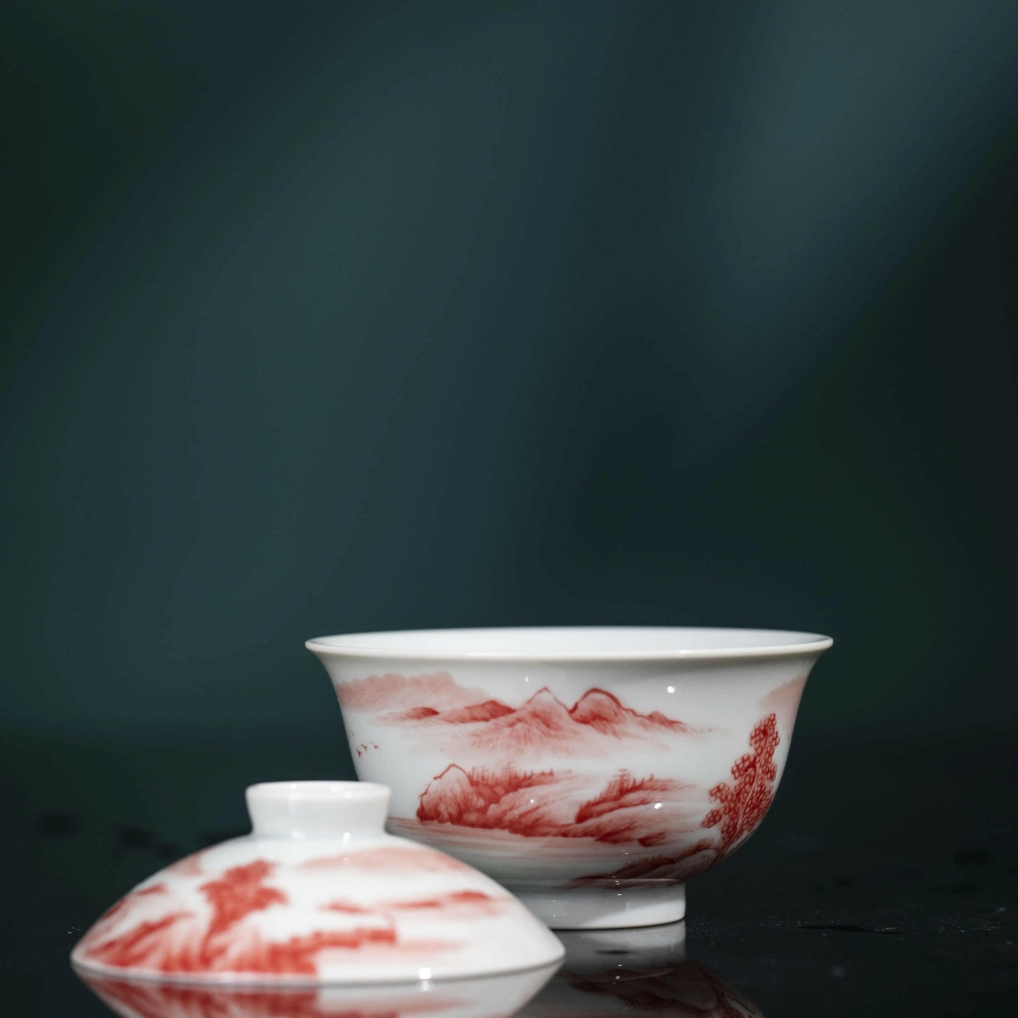 Hong Liao Shan Shui - Jing De Zhen Porcelain Gaiwan - zycs_China - tea - teapot