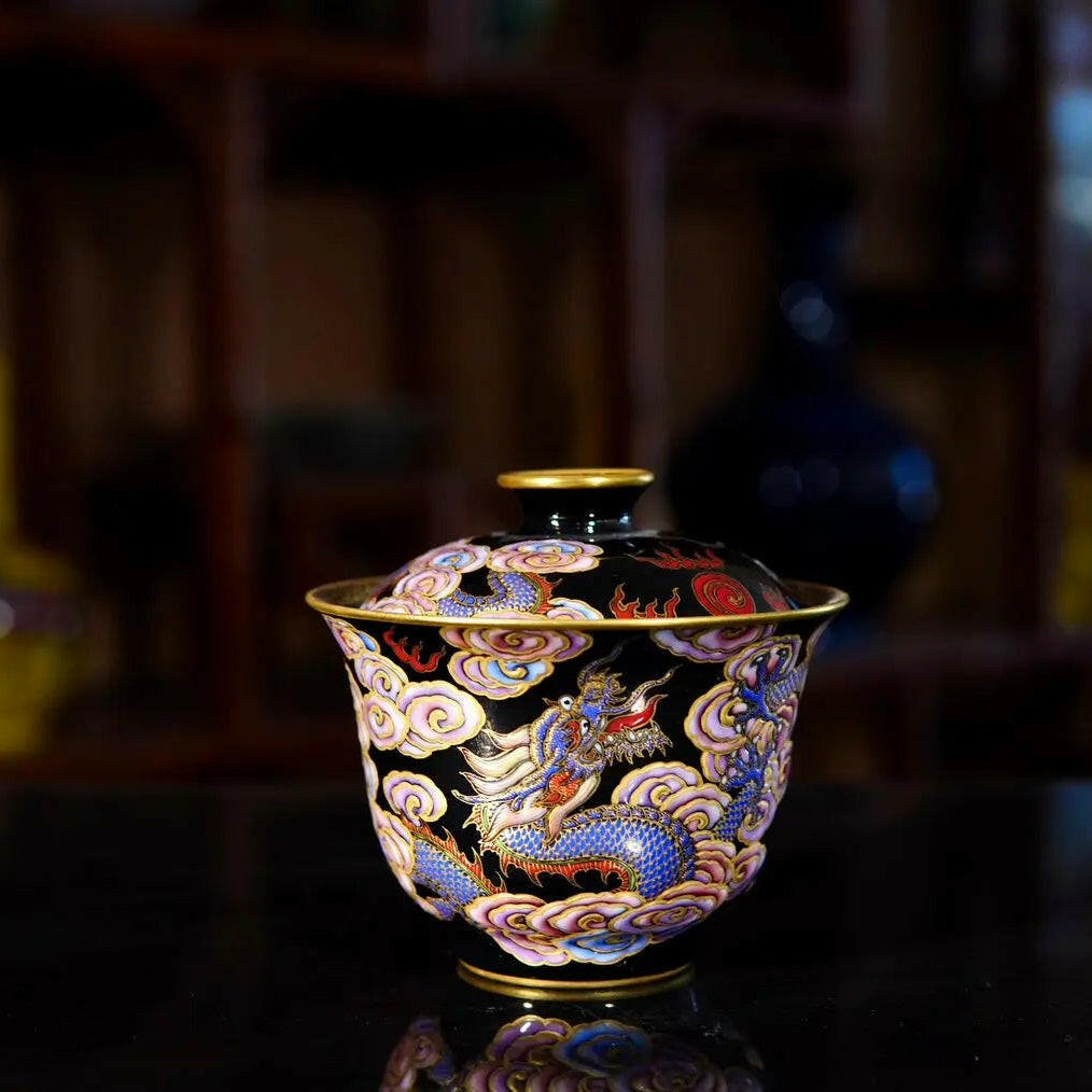 Huan Ying Long Wen - Jing De Zhen Porcelain Gaiwan - zycs_China - tea - teapot