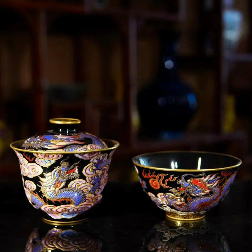 Huan Ying Long Wen - Jing De Zhen Porcelain Gaiwan - zycs_China - tea - teapot