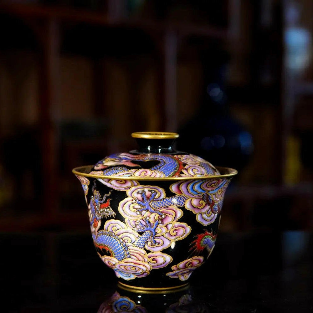 Huan Ying Long Wen - Jing De Zhen Porcelain Gaiwan - zycs_China - tea - teapot