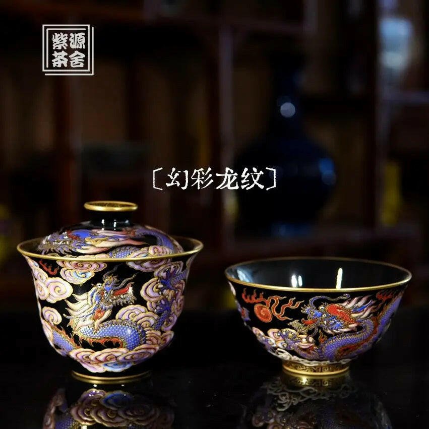Huan Ying Long Wen - Jing De Zhen Porcelain Gaiwan - zycs_China - tea - teapot