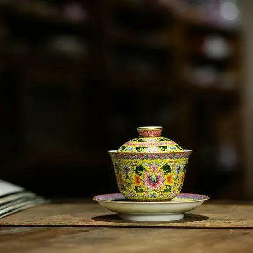 Huang Di Xi Fan Lian - Jing De Zhen Porcelain Gaiwan - zycs_China - tea - teapot