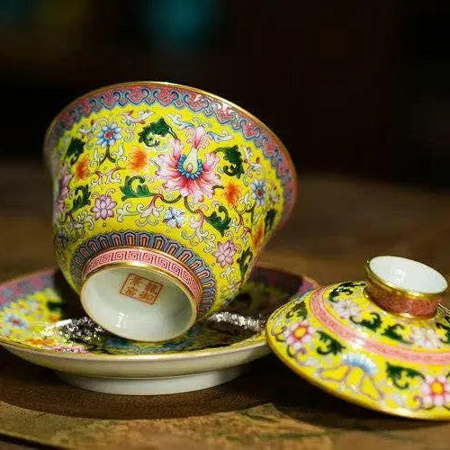 Huang Di Xi Fan Lian - Jing De Zhen Porcelain Gaiwan - zycs_China - tea - teapot