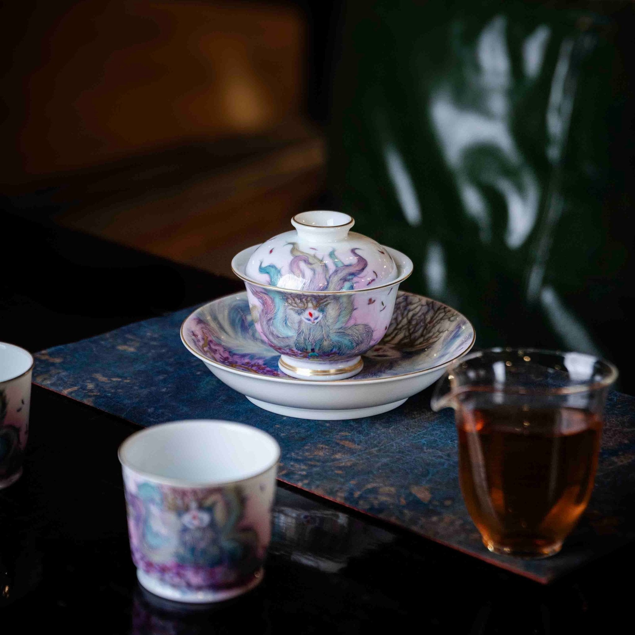 Jiu Wei Hu 180cc - Jing De Zhen Porcelain Gaiwan - zycs_China