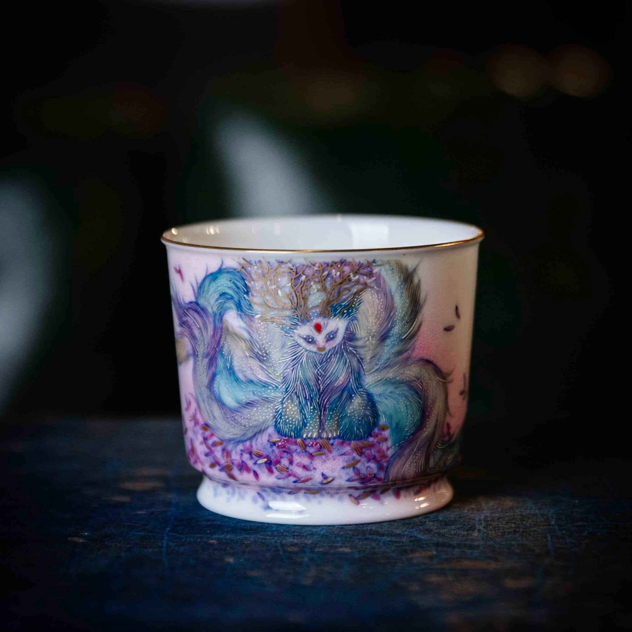 Jiu Wei Hu 180cc - Jing De Zhen Porcelain Gaiwan - zycs_China