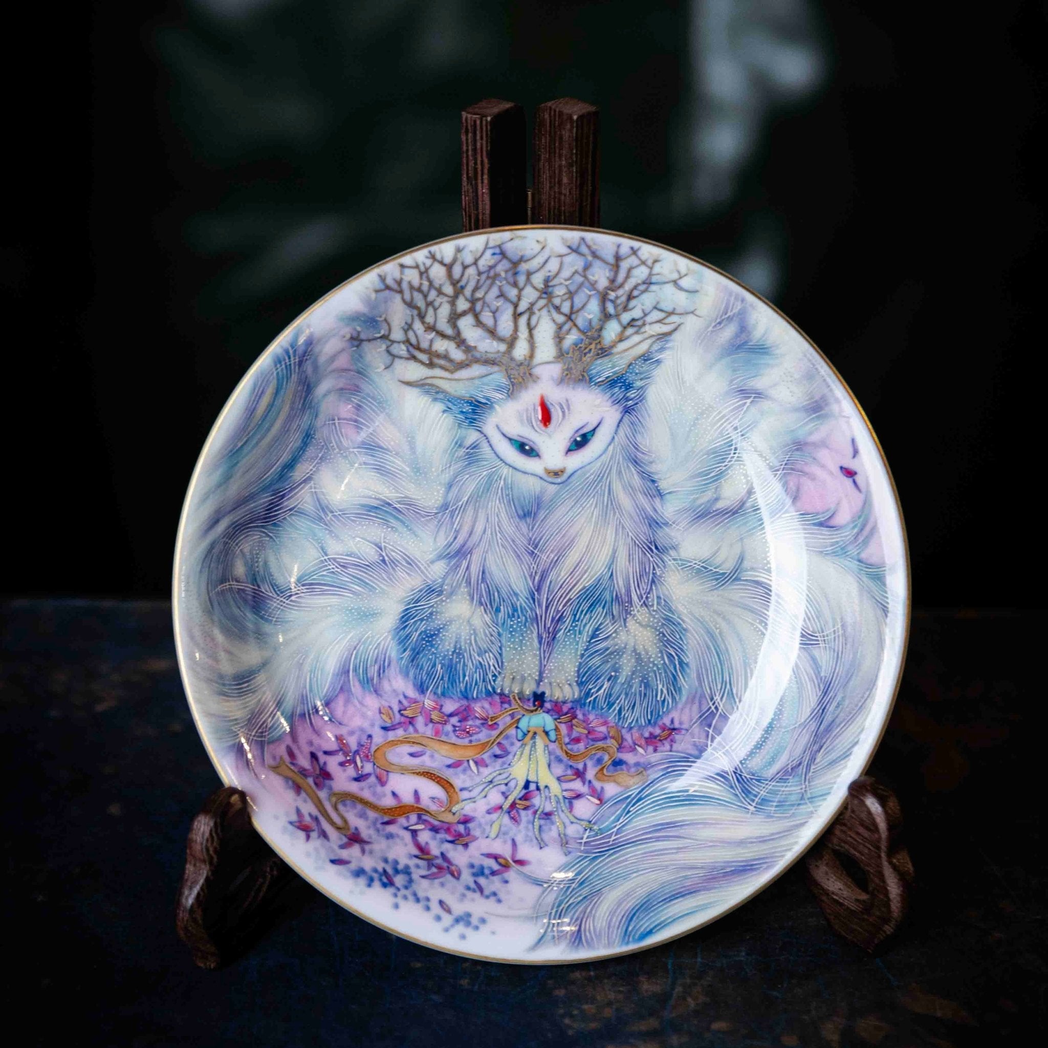 Jiu Wei Hu 180cc - Jing De Zhen Porcelain Gaiwan - zycs_China