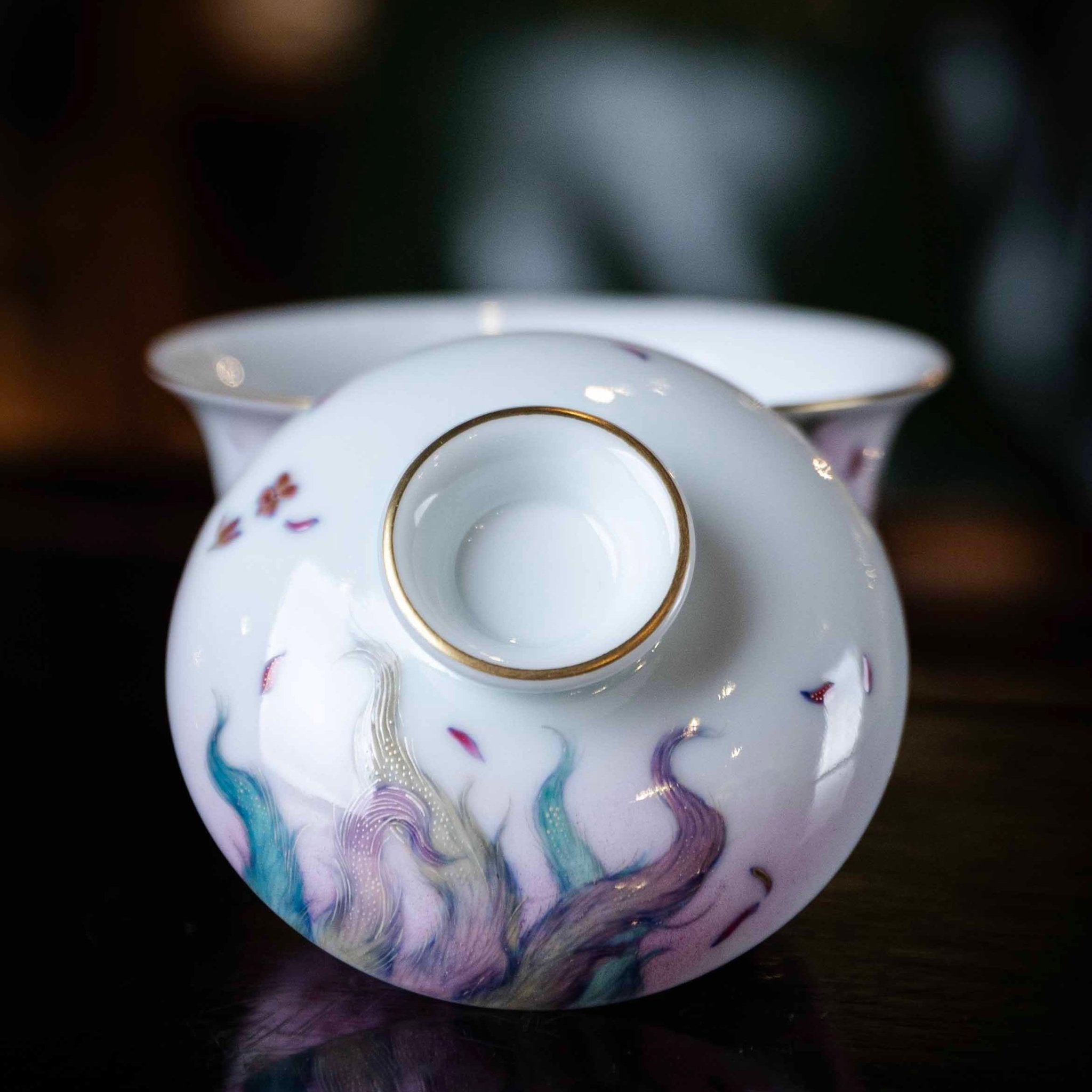 Jiu Wei Hu 180cc - Jing De Zhen Porcelain Gaiwan - zycs_China