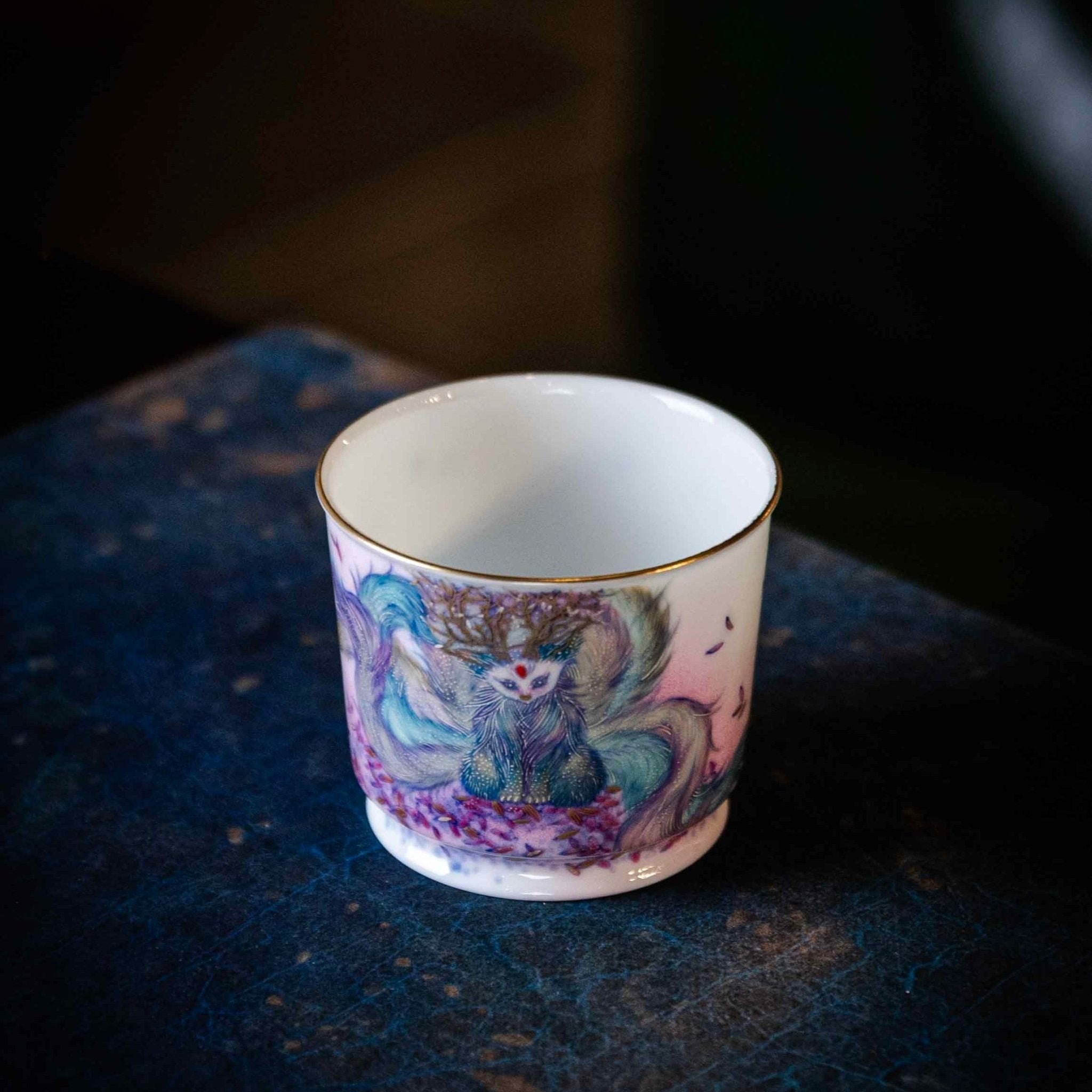 Jiu Wei Hu 180cc - Jing De Zhen Porcelain Gaiwan - zycs_China