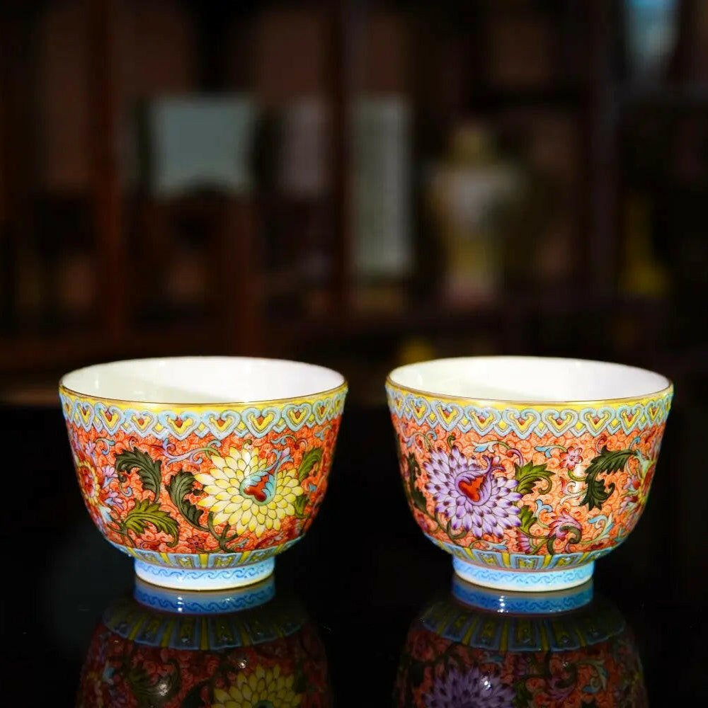 Juan Wei Lian Zhu Ren Bei - Jing De Zhen Porcelain Teacup - zycs_China - tea - teapot