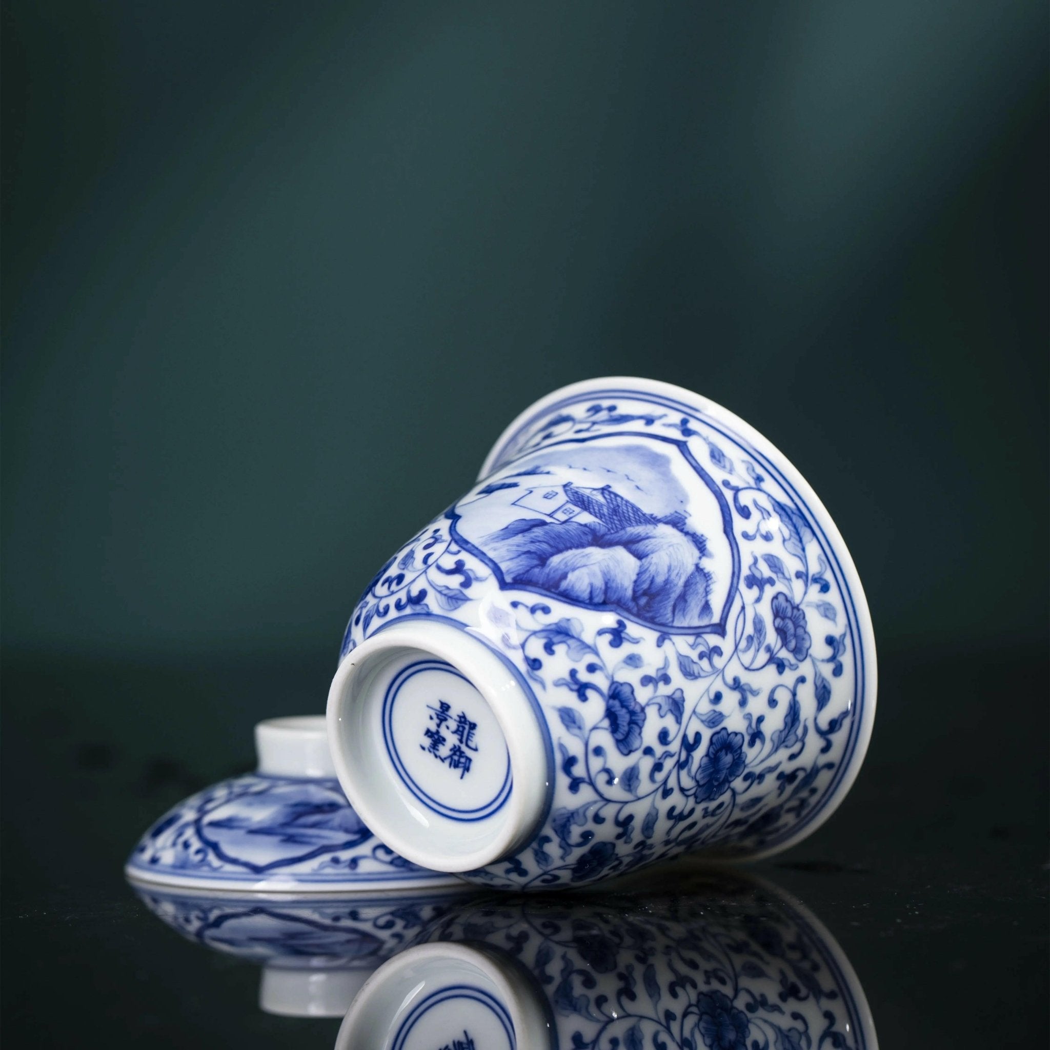 Kai Chuang Shan Shui - Jing De Zhen Porcelain Gaiwan - zycs_China - tea - teapot