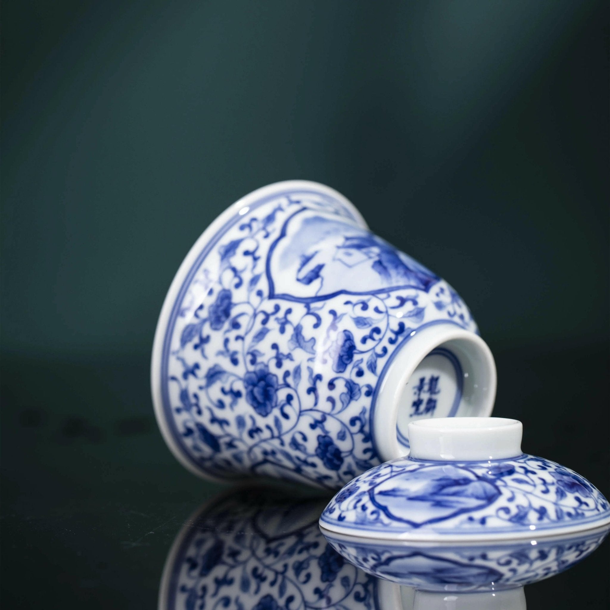 Kai Chuang Shan Shui - Jing De Zhen Porcelain Gaiwan - zycs_China - tea - teapot