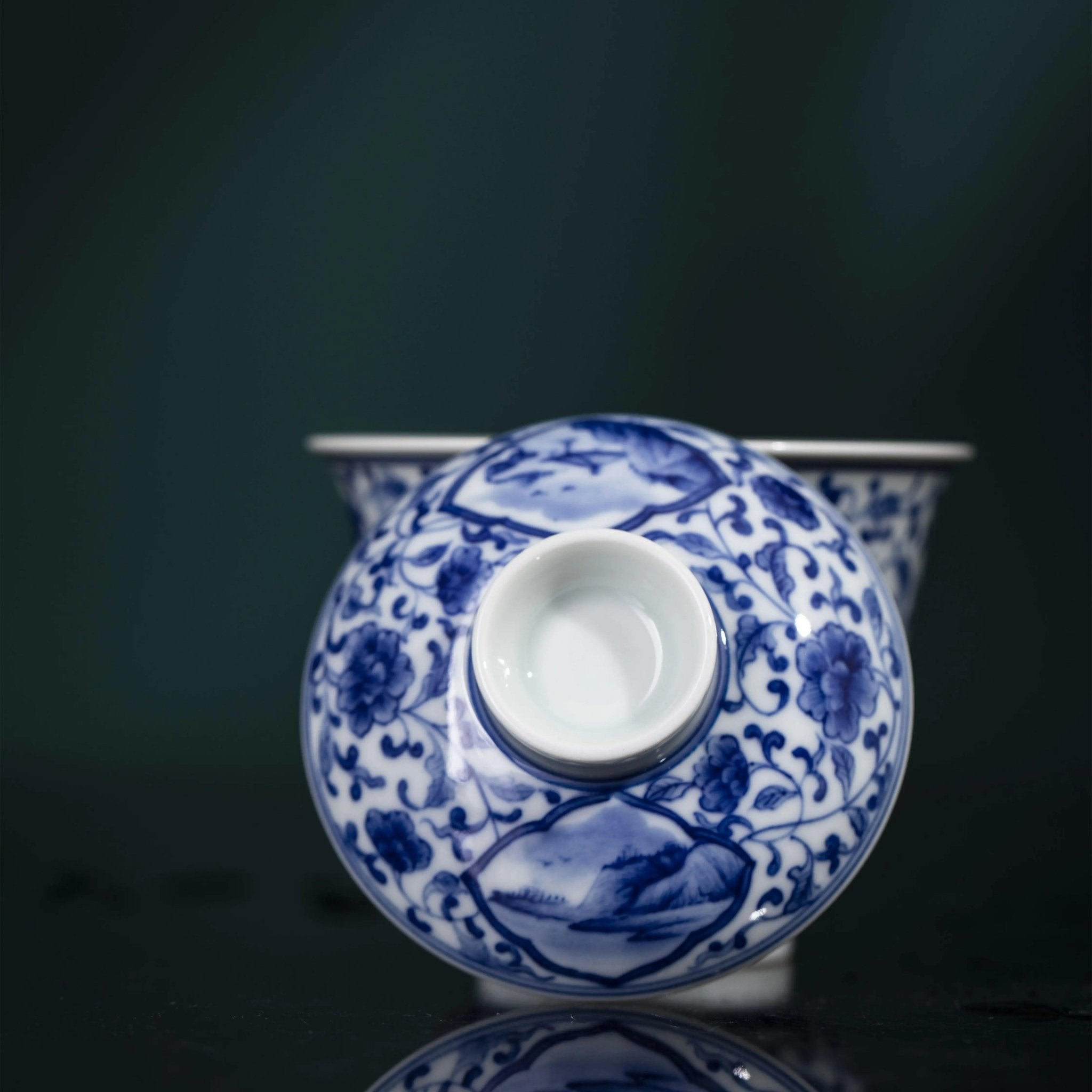 Kai Chuang Shan Shui - Jing De Zhen Porcelain Gaiwan - zycs_China - tea - teapot
