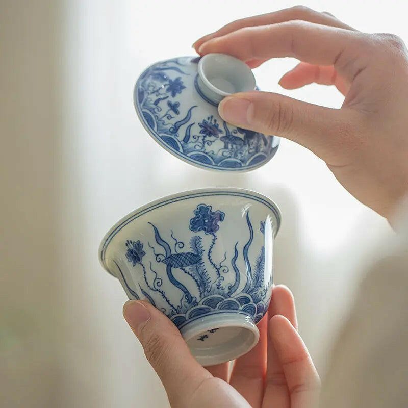 Lian Chi - Jing De Zhen Porcelain Gaiwan - zycs_China - tea - teapot