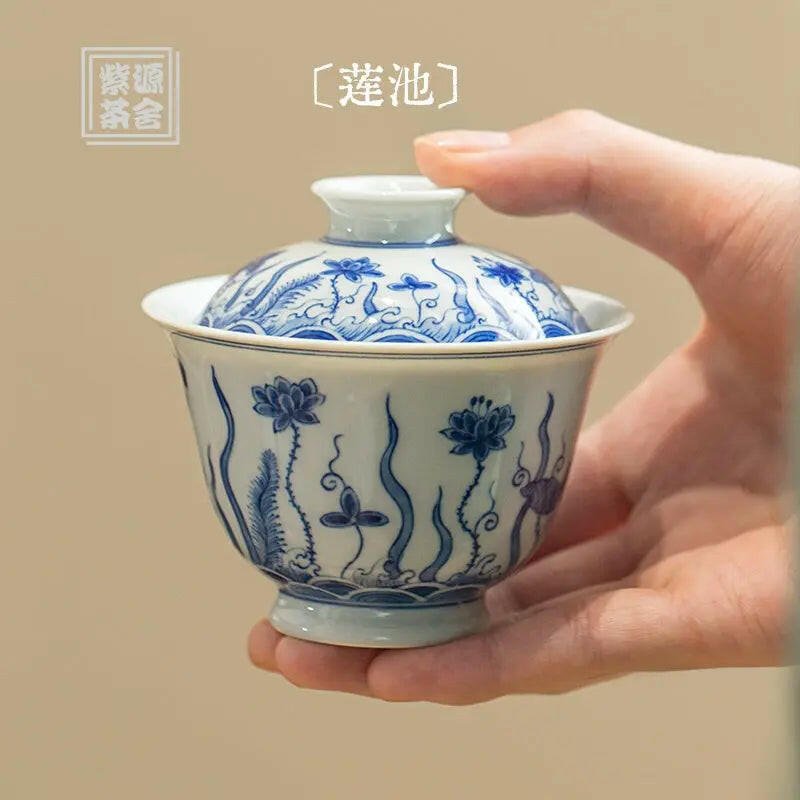 Lian Chi - Jing De Zhen Porcelain Gaiwan - zycs_China - tea - teapot