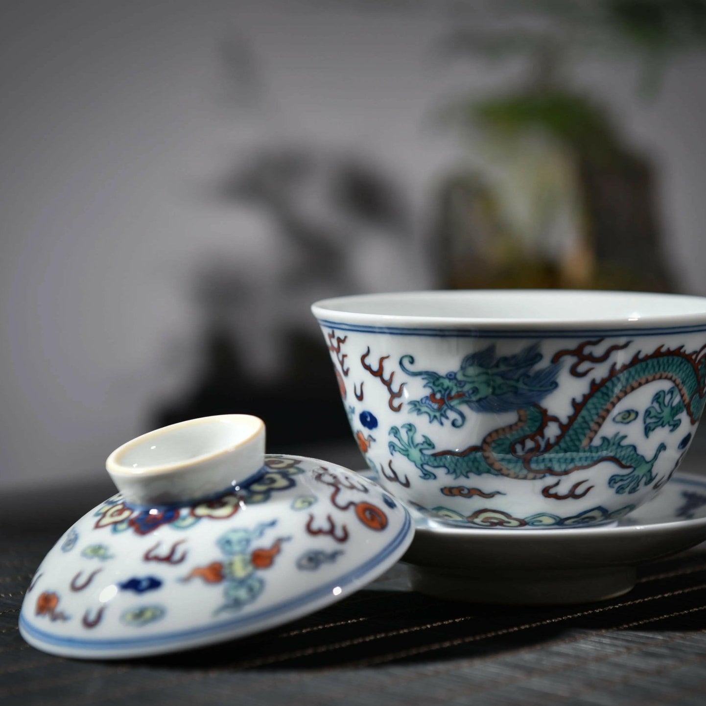 Long Feng Cheng Xiang - Jing De Zhen Porcelain Gaiwan - zycs_China - tea - teapot