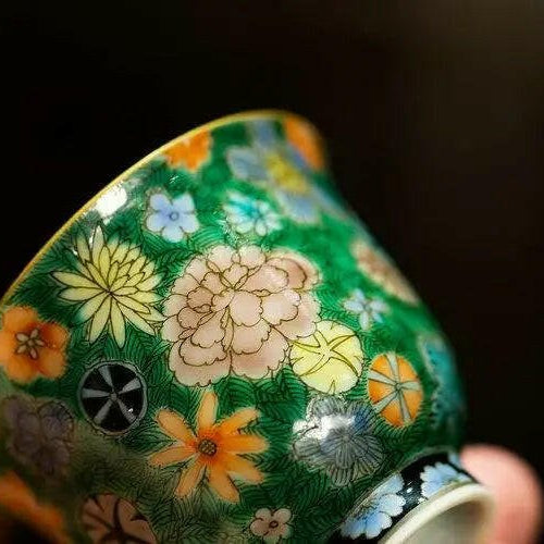 Lv Di Tuan Hua - Jing De Zhen Porcelain Teacup - zycs_China - tea - teapot