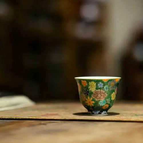 Lv Di Tuan Hua - Jing De Zhen Porcelain Teacup - zycs_China - tea - teapot