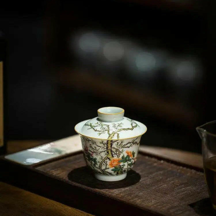 Mei Kai Wu Fu - Jing De Zhen Porcelain Gaiwan - zycs_China - tea - teapot
