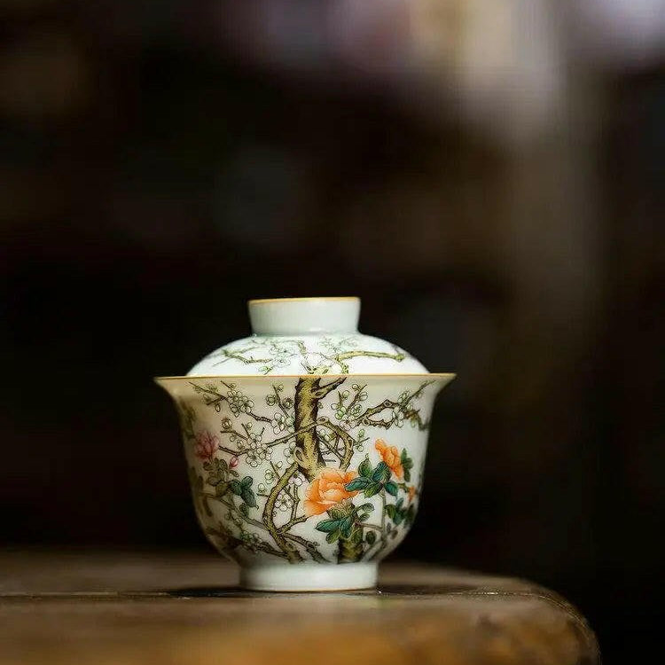Mei Kai Wu Fu - Jing De Zhen Porcelain Gaiwan - zycs_China - tea - teapot