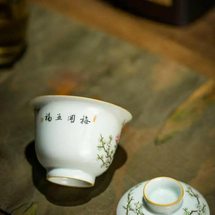 Mei Kai Wu Fu - Jing De Zhen Porcelain Gaiwan - zycs_China - tea - teapot