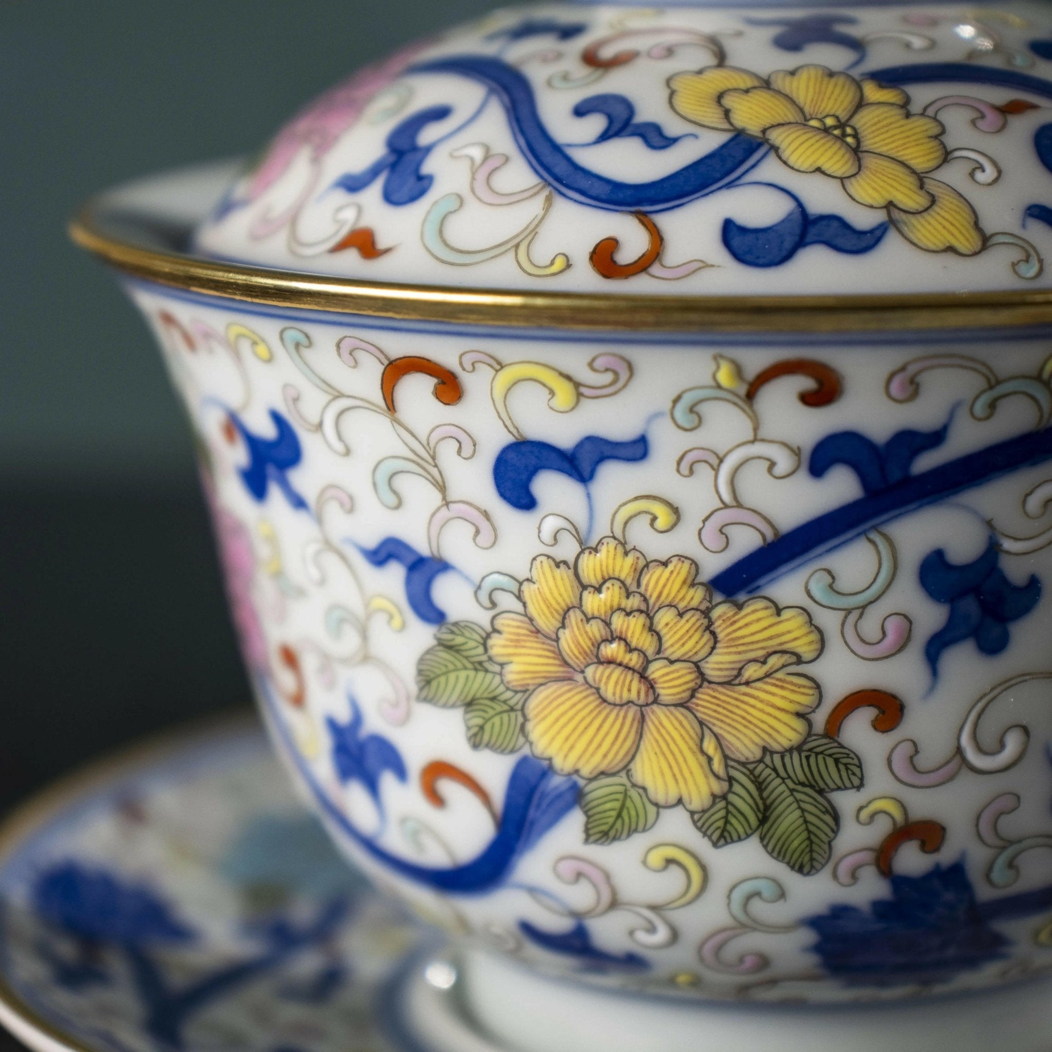 Miao Jin Die Lian Hua - Jing De Zhen Porcelain Gaiwan - zycs_China - tea - teapot