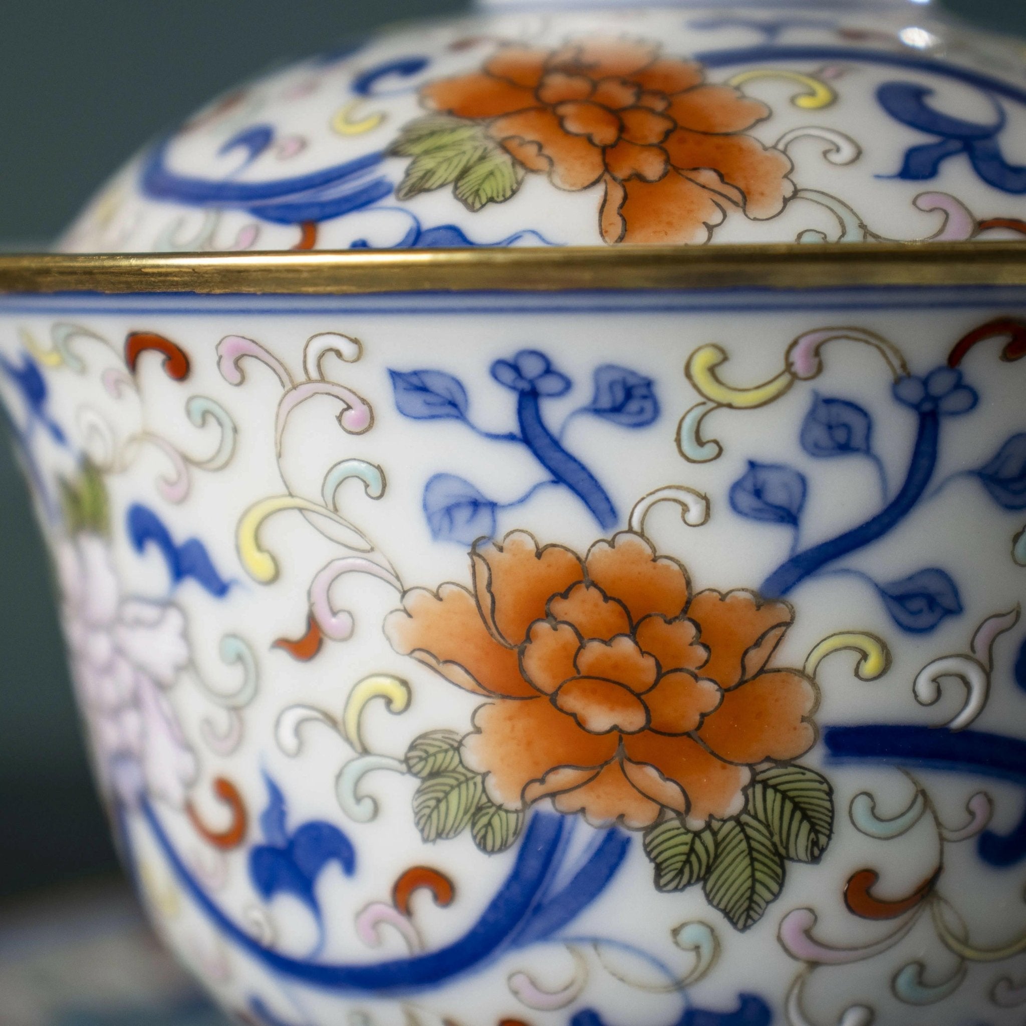 Miao Jin Die Lian Hua - Jing De Zhen Porcelain Gaiwan - zycs_China - tea - teapot