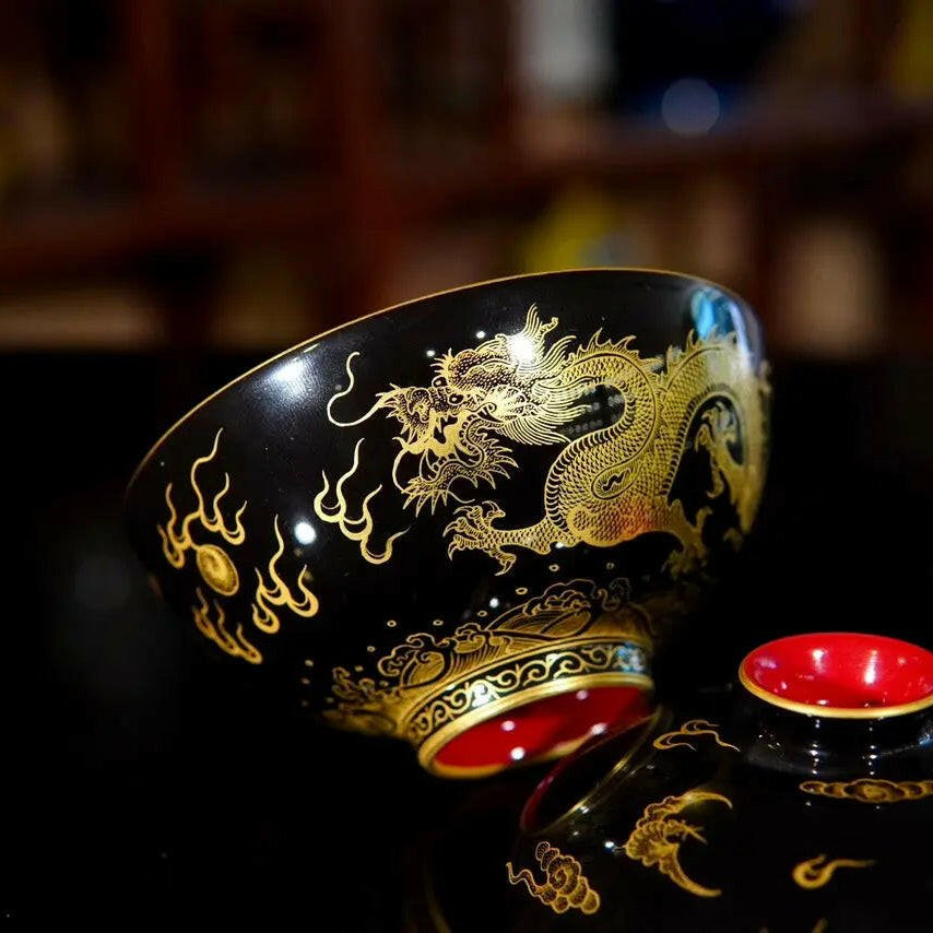 Miao Jin Shuang Long Wen - Jing De Zhen Porcelain Gaiwan - zycs_China - tea - teapot