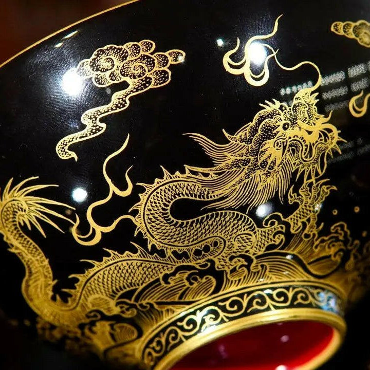 Miao Jin Shuang Long Wen - Jing De Zhen Porcelain Gaiwan - zycs_China - tea - teapot