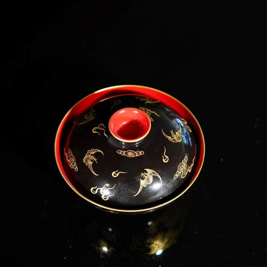 Miao Jin Shuang Long Wen - Jing De Zhen Porcelain Gaiwan - zycs_China - tea - teapot